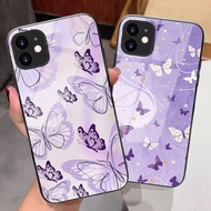 butterfly 02 Glass Phone Case For iPhone 17 Air 16 Pro Max 16e 15 Pro Max 14 13 12 11