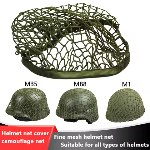 1pcs Tactical Helmet Mesh Cover Air Cushion Helmet Camo Mesh Net Cover For M1 M88 M35 MK1 MK2 Helmet