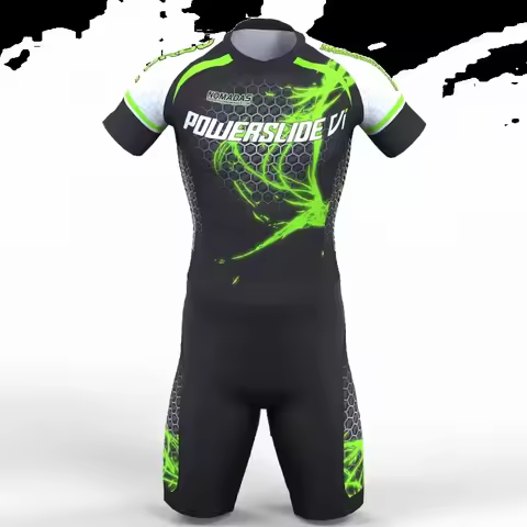 Powerslide Skinsuit Team Speed Skating Triathlon Suit Men Inline Speed Skating Tights Racing Suit Ro