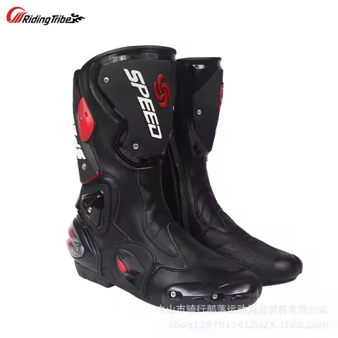 Cycling Tribe Racing Cycling Shoes B1001 Motorcycle Riding Boots Racing Locomotive Shoes Anti-drop C