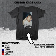 SEHARI JADI ! Baju Kaos Sablon Anak Bisa Request Pakai Foto dan Nama Sendiri -  Baju Distro Anak Lak
