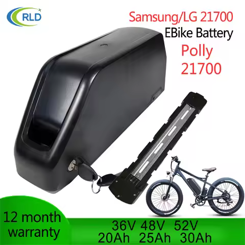 48V 52V Polly DP-7 EBike Battery Samsung LG 21700 Cell 36V 25Ah 30Ah 35Ah Downtube Jumbo Battery Pac
