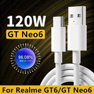 For Realme 120W Charging Cable GT6/GT Neo6 Data Cable OPPO 12A Typec Mobile Phone Fast Charging Cabl