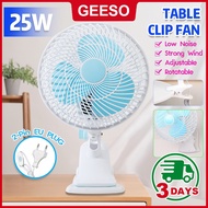 GEESO Kipas Klip Meja 3 IN 1 Boleh Laras 25W Strong Wind Portable Adjustable Table Clip Fan 2 Kelaju