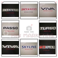 car sticker viva /junction produce / turbo /skyline / passo/ apexi sticker car accessories sticker