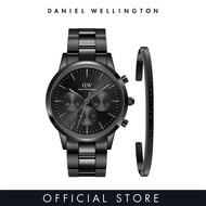 Daniel Wellington Gift Set - Iconic Chronograph 42mm Link B Onyx + Classic Bracelet Black Large - Wa
