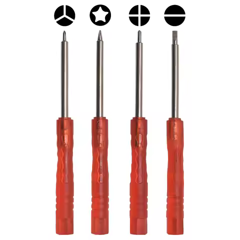 Red Thicker Mini Screw Driver 0.6Y Pentalobe Phillips Slotted Torx T2 T3 T4 T5 T6 Screwdriver for Ce