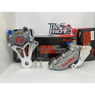 JK Moto - CALIPER SET BRACKET SUPRA X KHARISMA WAVE 125 FIT BIGPOT 4 PISTON 2 PISTON BIG LOGO 4P 2P 