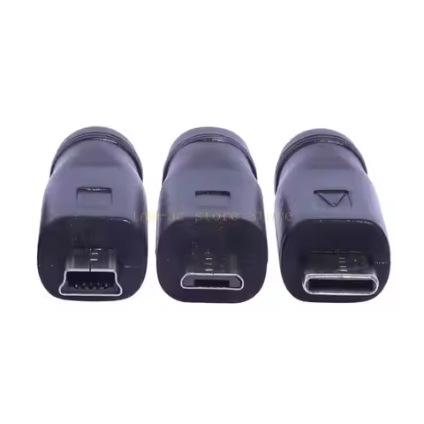 Professional DC5.5x2.1mm Power Adapter, Female to Male Converter Adaptor DC5521 to Mini USB/Micro US