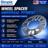 Universal Wheel Spacer 5mm 7mm 4x100 4x110 4x114 5x100 5x114 Aluminium Alloy Car Rim Spacer Plate