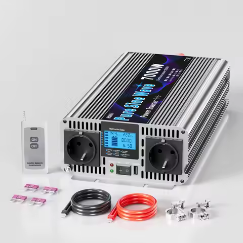 HOULI Pure Sine Wave Car Inverter 3000W-7000W DC 12V/24V to AC 220V 60Hz Portable Converter with Rem