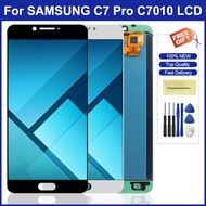 จอ Lcd ของแท้5.7 "สำหรับ Samsung Galaxy C7 Proจอ LCD หน้าจอสัมผัสอะไหล่ดิจิไทเซอร์สำหรับ Samsung C70