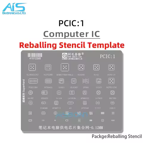 BGA Reballing Stencil Template Station For ZF906/69CRZ/65992D/51124/LV5083A/APW6002/8713/24780S/8873