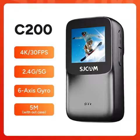 SJCAM C200 Pro 4K Action Camera with Portable Body 5M Waterproof FHD 6-Axis GYRO Video Body 5G WiFi 