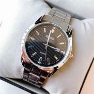 [In stock] Original Seiko 5 21 Jewels Automatic Watch for Men Luminous waterproof calendar Silver St