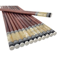 High quality rosewood chopsticks with round head and sea shells and abalone - set of 10 pairs