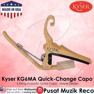 Kyser KG6MA Quick Change Acoustic Guitar Capo Maple Design (Made in USA) Capo Gitar Kapok Akustik Guitar Kapo