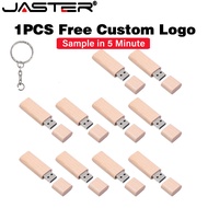 JASTER 10PCS/LOT Free Customized Logo Wooden USB Stick 4GB 8GB with Box Wholesale Pen Drive 16GB Pho