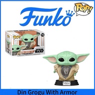 Original Funko Pop Star Wars 712 Din Grogu With Armor Collectible Figure Ready Stock 80004