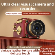 Vintage Mini Digital CCD Camera 16x Digital Zoom And 64MP 4K Video Vlogging Portable Camera for Chri