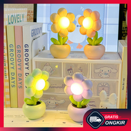 Gratis Ongkir - Lampu Meja Bunga Aesthetic / Lampu Tidur Mini Dekoratif