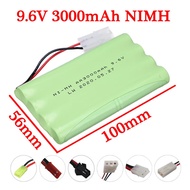 9.6v 3000mah NiMH Battery For Rc toys Car Trucks Tanks Train Robot Boat Gun Tamiya-2P/3P plug Ni-MH 