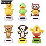 FOREVERGO Car Interior Solar Decoration Car Solar Ornament Cartoon Creative Shaking His Head Cute Ow