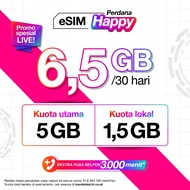 SPECIAL LIVE - Kartu Perdana Tri eSIM Happy 6,5GB 30 Hari