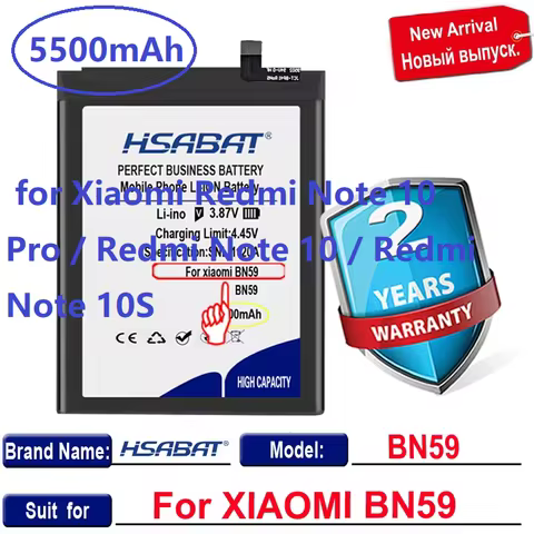 5500mAh Battery for Xiaomi Redmi Note 10 Pro / Redmi Note 10 / Redmi Note 10S