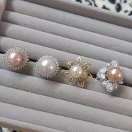 天然珍珠戒指 愛迪生 淡水珍珠  fresh water pearl ring 大龍珠戒指 13mm+
