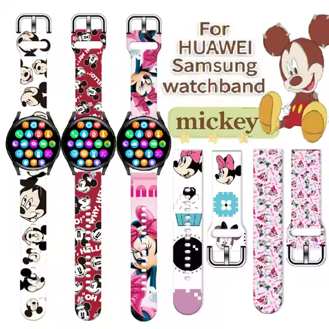 Disney Mickey mouse Strap For Huawei watch 2Pro GT/GT2 Samsung galaxy watch/active2/gear sport/s3 Sz