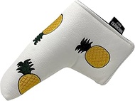 And Etcetera Breakers Golf Blade Putter Cover Headcover Pineapple Durable Synthetic Leather Magnetic Closure for Scotty Cameron Odyssey Taylormade Ping Callaway, White