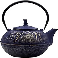 YJX 84.6oz/2500ml Big Cast Iron Tea Kettle for 5 to 8 Persons, Teapot with Stainless Steel Infuser, 