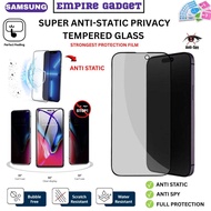 Anti Static Clear Privacy Samsung A57A37A56A55A54A36A35A34A17A16 Anti-SPY Tempered Glass Screen Prot