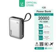 (CCC) UKIKI Powerbank 20000mAh พาวเวอร์แบงค์ ชาร์จเร็ว PD65W สายType-C พอร์ต Type-C ชาร์จ Laptop ได้