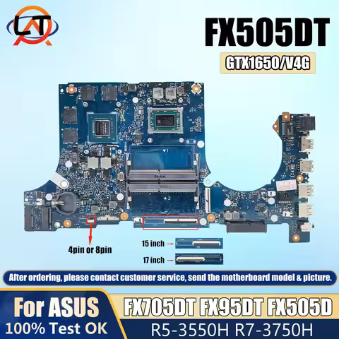 FX505DT/FX705DT mainboard For ASUS TUF Gaming Laptop Motherboard FX505DD FX95DT FX95D FX505D AMD R5 