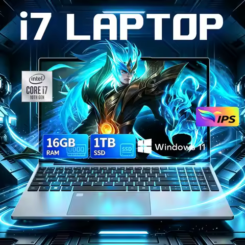 15.6“ Laptop Intel Core I7 1165G7/i3 6100U Windows 11 Gaming Laptop Computer 16GB RAM 1/2TB SSD Port