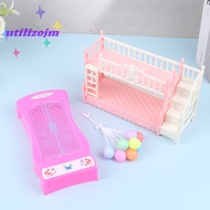 [utilizojmS] Mix Doll Furniture Fashion Double Bed Balloon Wardrobe Mini Slide Fridge Bags Pets For Accessories Doll DIY Family Toy new