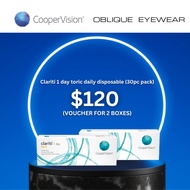 [Obliqueeyewear] COOPER VISION CLARITI TORIC DAILY (30PCS) 2 BOXES VOUCHER [REDEEM IN STORE]
