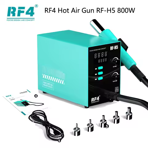RF4 RF-H5 800W Fast Desoldering Hot Air Gun Soldering Station Digital Display Intelligent Rework Sta