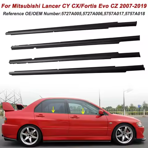 4X Car Window Weatherstrip For Mitsubishi Lancer CY CX/Fortis Evo CZ 2007-2019 5727A005 Outer Glass 
