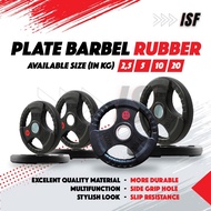 Rubber Barbell Plate 2.5 5 10 20 KG Diameter 5cm Rubber Barbell Plate Weight Plate 2.5kg 5kg 10kg 20