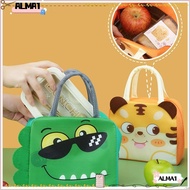 ALMA Cartoon Stereoscopic Lunch Bag, Portable  Cloth Insulated Lunch Box Bags, Thermal Thermal Bag Lunch Box Accessories Tote Food Small Cooler Bag