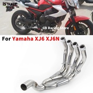 For YAMAHA XJ6N XJ6 Motorcycle Exhaust Modified Escape Stainless Steel Front Connection Middle Link 