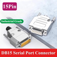 2 Rows DB15 Connector Industrial-grade Serial Port Solid Needle Male Female Plug D-SUB Metal Shell 1
