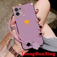 Casing OPPO Reno 8 5g 2022 RENO8 PRO 5G 2022 OPPO Reno 10 5g phone case Softcase Electroplated silicone shockproof Protector  Cover new design with Lanyard for girls DDAXSS01