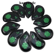 [kanye2dc] Golf Club Cover Teardrop Embroidery Iron Head Cover Set Golf Supplies Club Protector for 