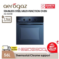 Aerogaz Built-in Tempered Glass 8 Function Oven 56L (AZ-3203B)