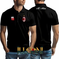 S-3XL Kaos Polo AC MILAN Pria Wanita poloshirt MILANISTI/ POLOSHIRT ACM