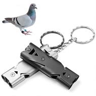 2Pcs Stainless Steel Whistle Survival Whistle Bird Parrot Training Whistle Bird Training Whistle